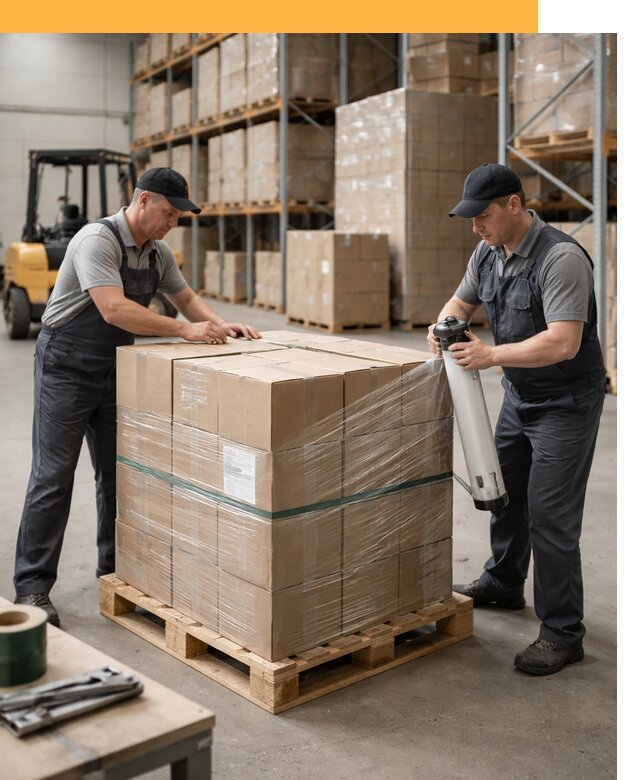 Упаковка и паллетирование грузов от 3802 руб: защита и крепление