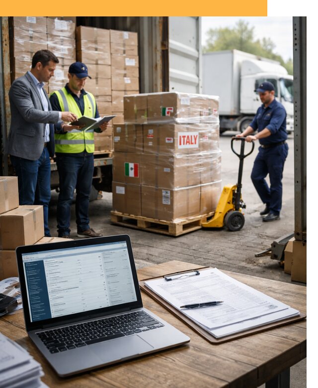 Доставка грузов из Италии: морские и авиаперевозки от 19553