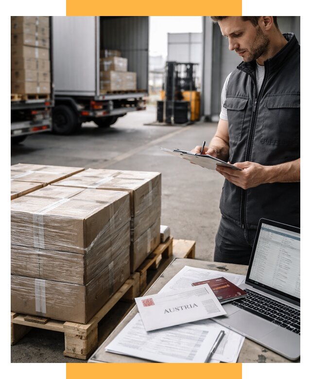 Доставка в Австрию от 70610 р. Логистика и экспорт СетСервис-Шмр