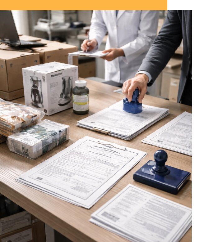 Сертификация импортных товаров от 13036 с таможенным сопровождением